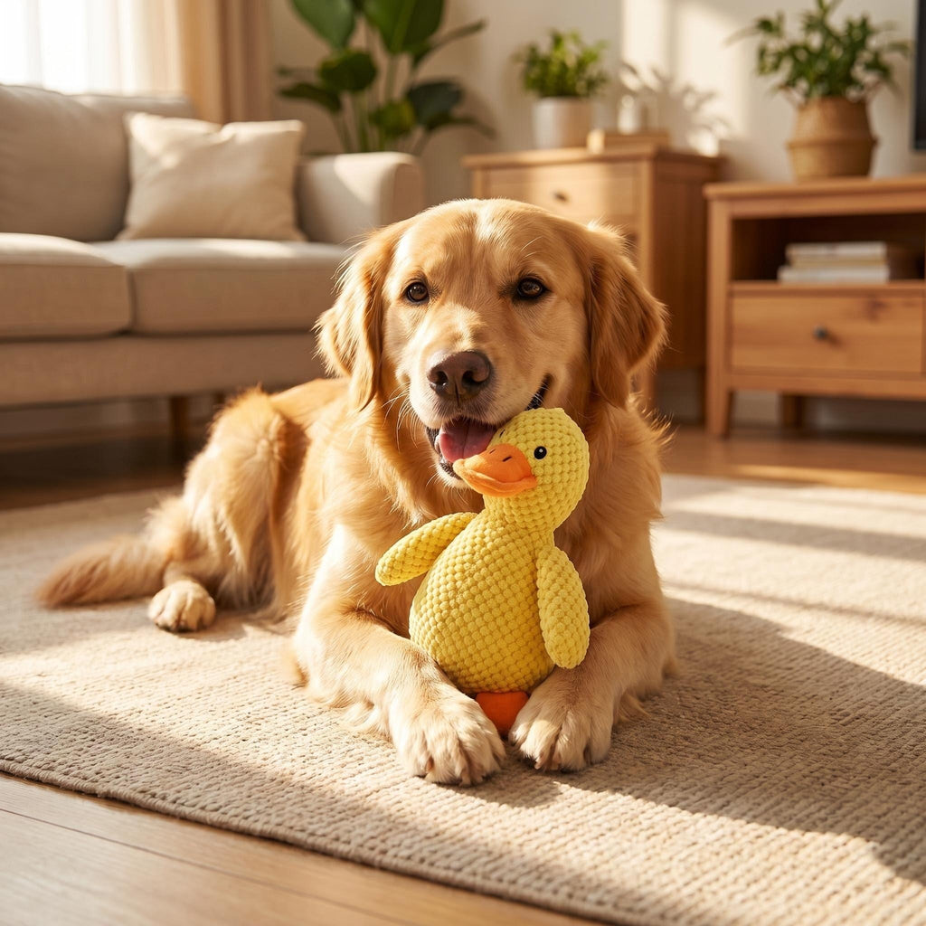 Squeaky Duck Dog Toy – Soft Plush Toy for Small & Medium Dogs